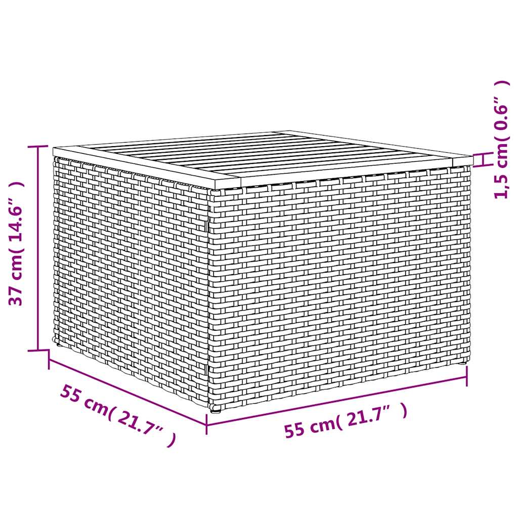 7-Delige Loungeset Met Kussens Poly Rattan