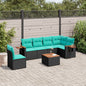 7-Delige Loungeset Met Kussens Poly Rattan