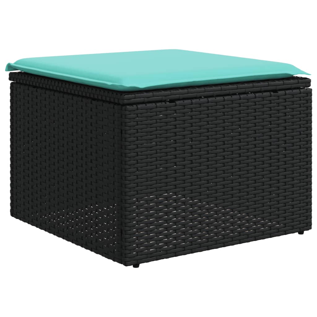 7-Delige Loungeset Met Kussens Poly Rattan