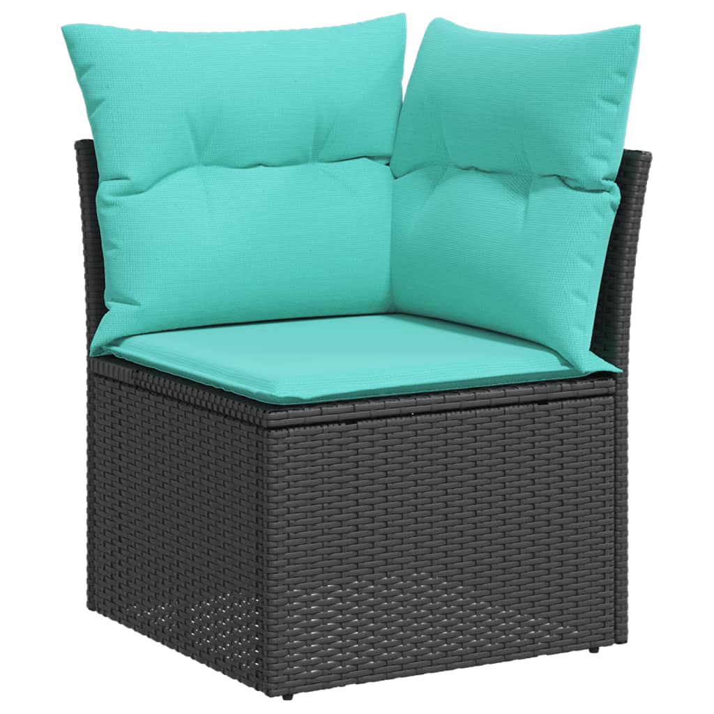 1 Loungeset Met Kussens Poly Rattan