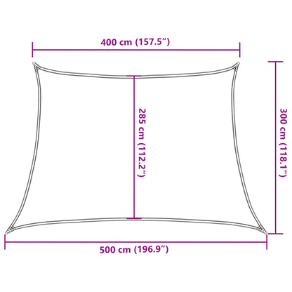 Zonnezeil Trapezium 160 G/M² Hdpe Lichtgrijs Zand