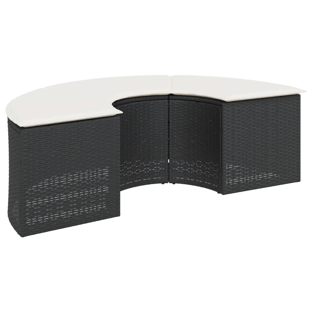 Voetensteun Met Kussen Poly Rattan