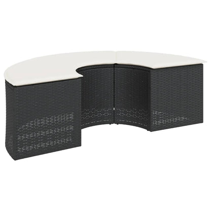 Voetensteun Met Kussen Poly Rattan