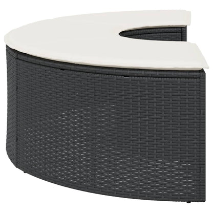 Voetensteun Met Kussen Poly Rattan