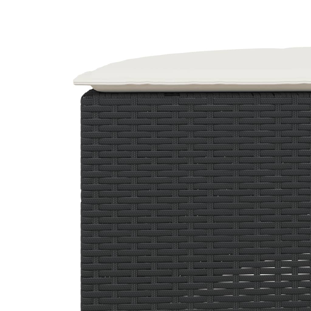 Voetensteun Met Kussen Poly Rattan
