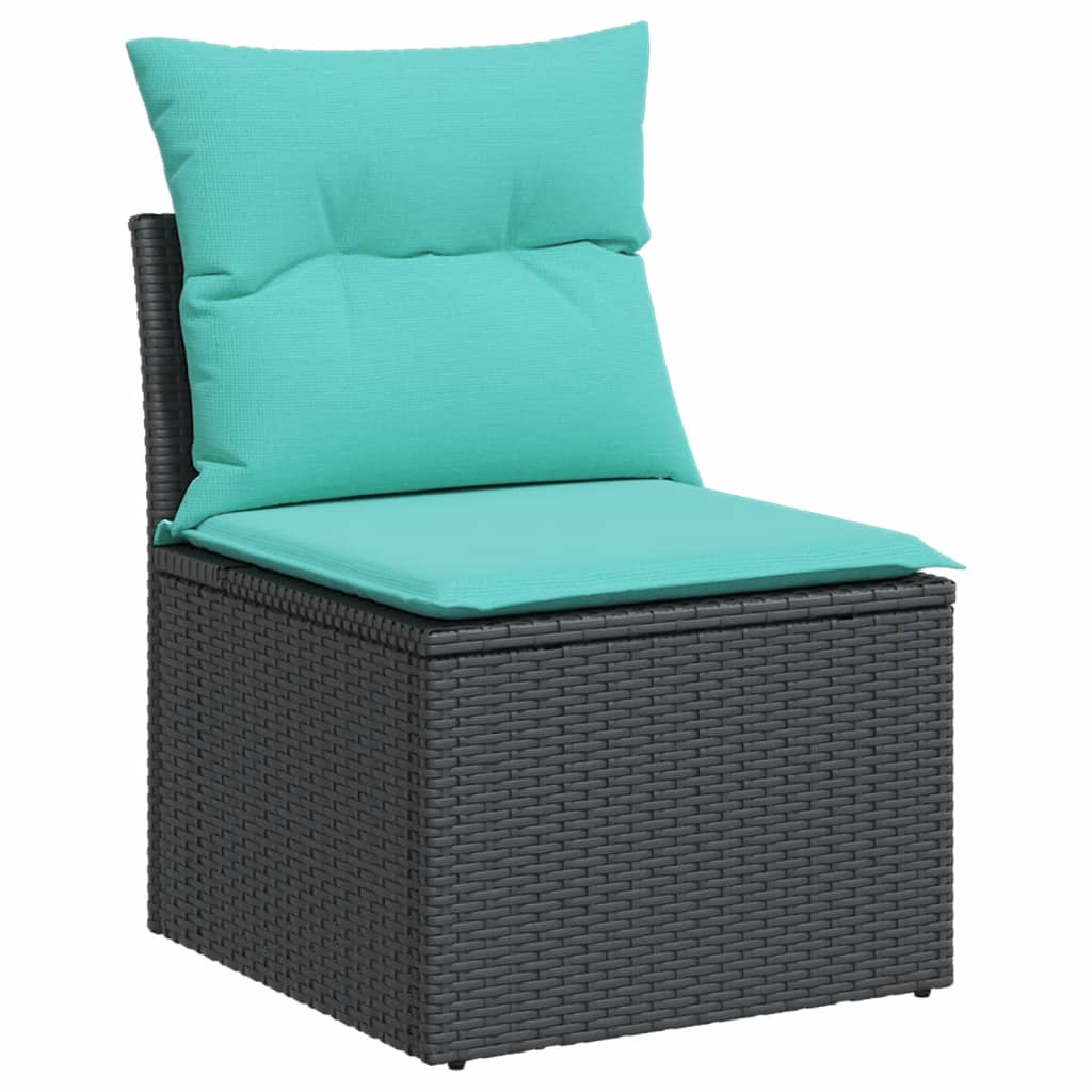 10-Delige Loungeset Met Kussens Poly Rattan