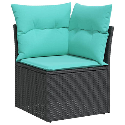1 Loungeset Met Kussens Poly Rattan