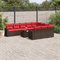 1 Loungeset Met Kussens Poly Rattan