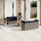 6-Delige Loungeset Met Kussens Poly Rattan