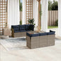 7-Delige Loungeset Met Kussens Poly Rattan