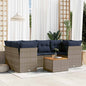 7-Delige Loungeset Met Kussens Poly Rattan