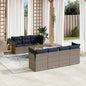 8-Delige Loungeset Met Kussens Poly Rattan