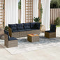 7-Delige Loungeset Met Kussens Poly Rattan
