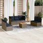 8-Delige Loungeset Met Kussens Poly Rattan