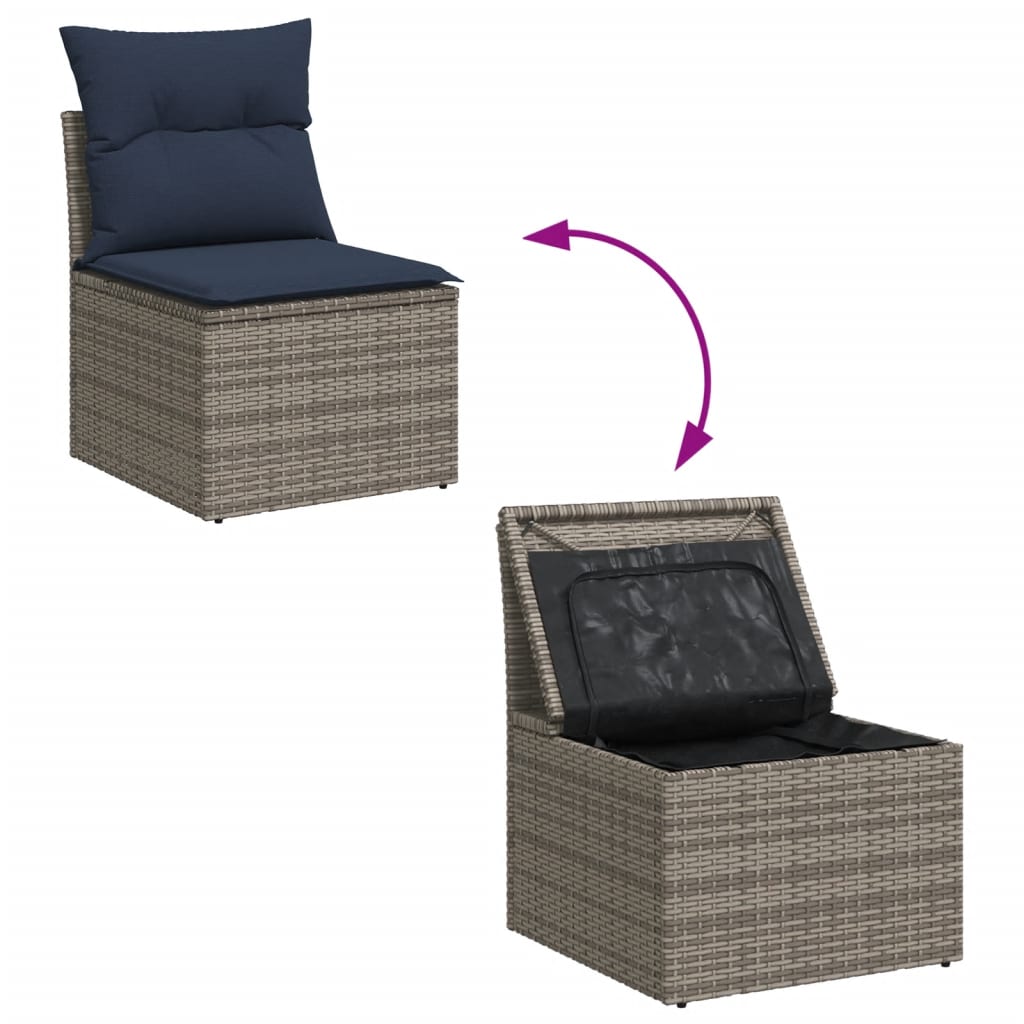 6-Delige Loungeset Met Kussens Poly Rattan
