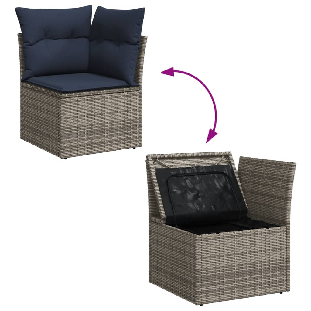 6-Delige Loungeset Met Kussens Poly Rattan