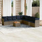 10-Delige Loungeset Met Kussens Poly Rattan