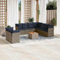 1 Loungeset Met Kussens Poly Rattan