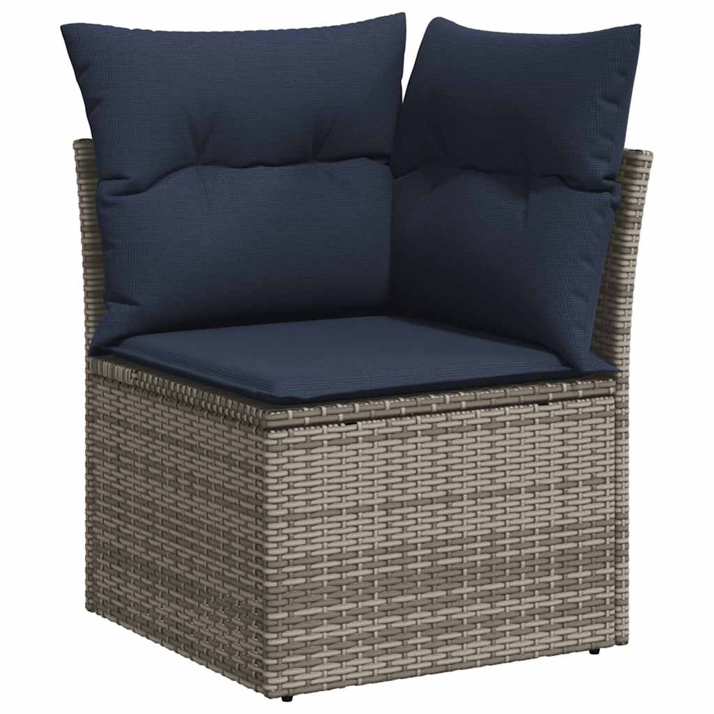 9-Delige Loungeset Met Kussens Poly Rattan