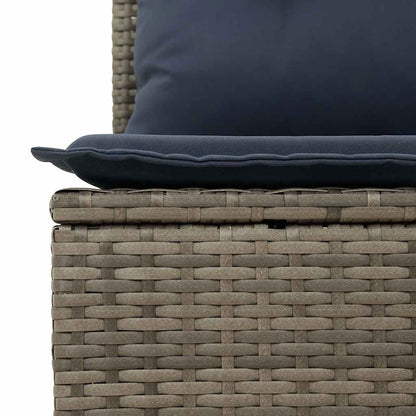 1 Loungeset Met Kussens Poly Rattan