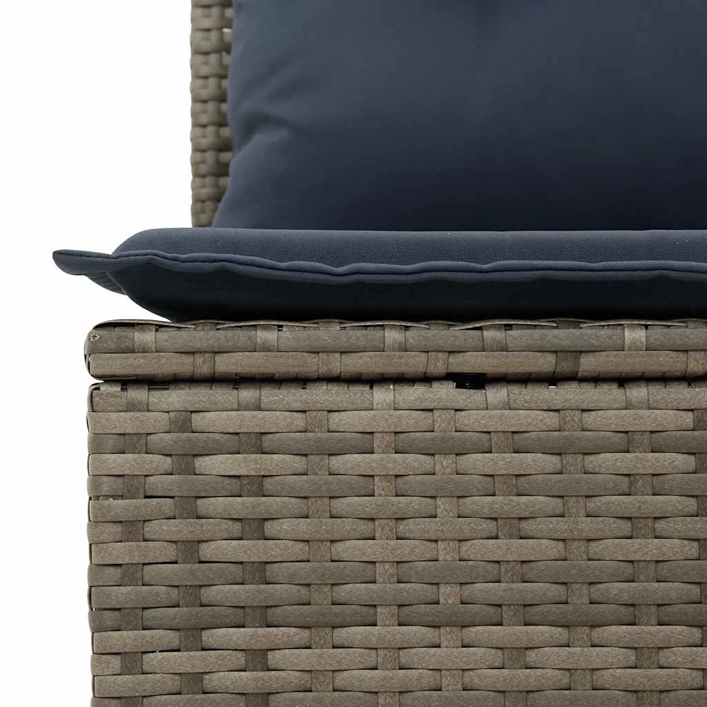 1 Loungeset Met Kussens Poly Rattan