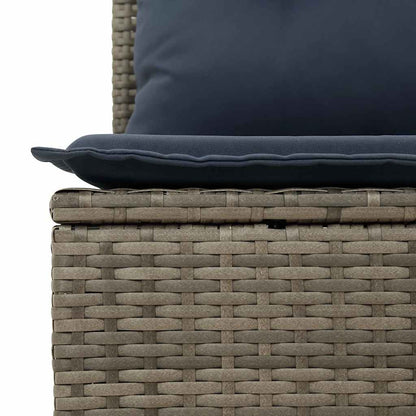 1 Loungeset Met Kussens Poly Rattan