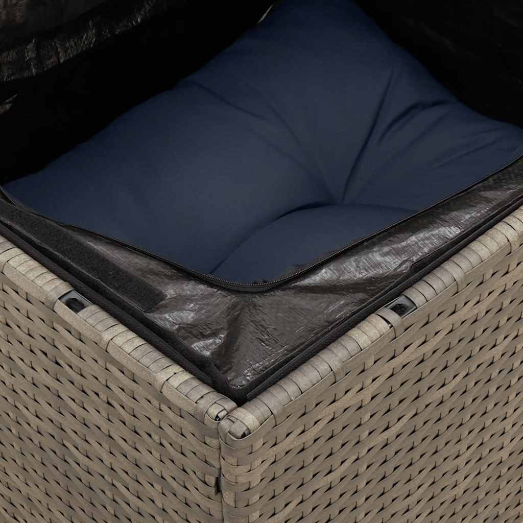 1 Loungeset Met Kussens Poly Rattan