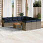 12-Delige Loungeset Met Kussens Poly Rattan