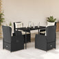 7-Delige Tuinset Met Kussens Poly Rattan