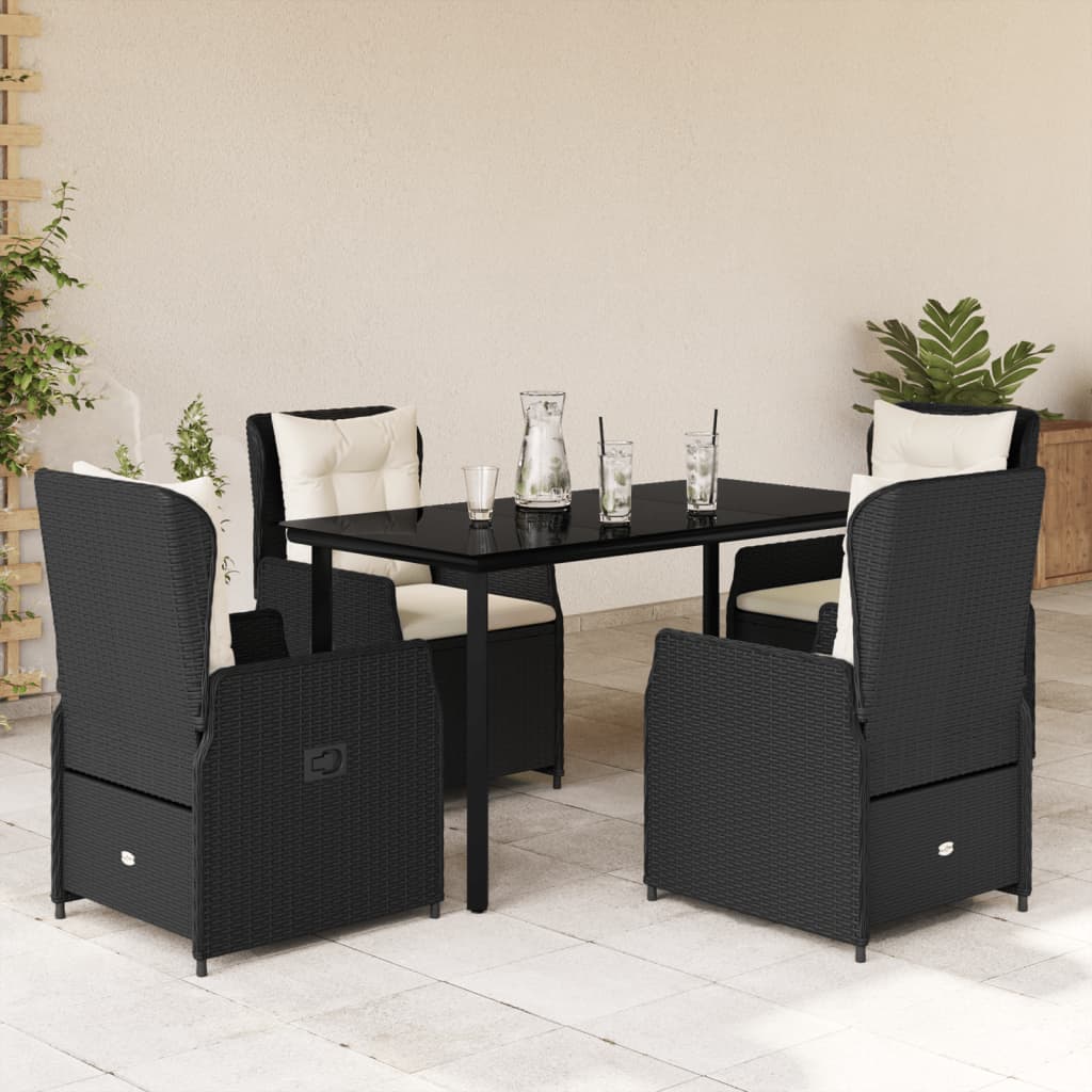 5-Delige Tuinset Met Kussens Poly Rattan
