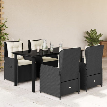 5-Delige Tuinset Met Kussens Poly Rattan