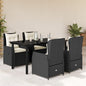 5-Delige Tuinset Met Kussens Poly Rattan