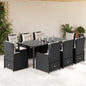 5-Delige Tuinset Met Kussens Poly Rattan