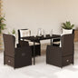 7-Delige Tuinset Met Kussens Poly Rattan