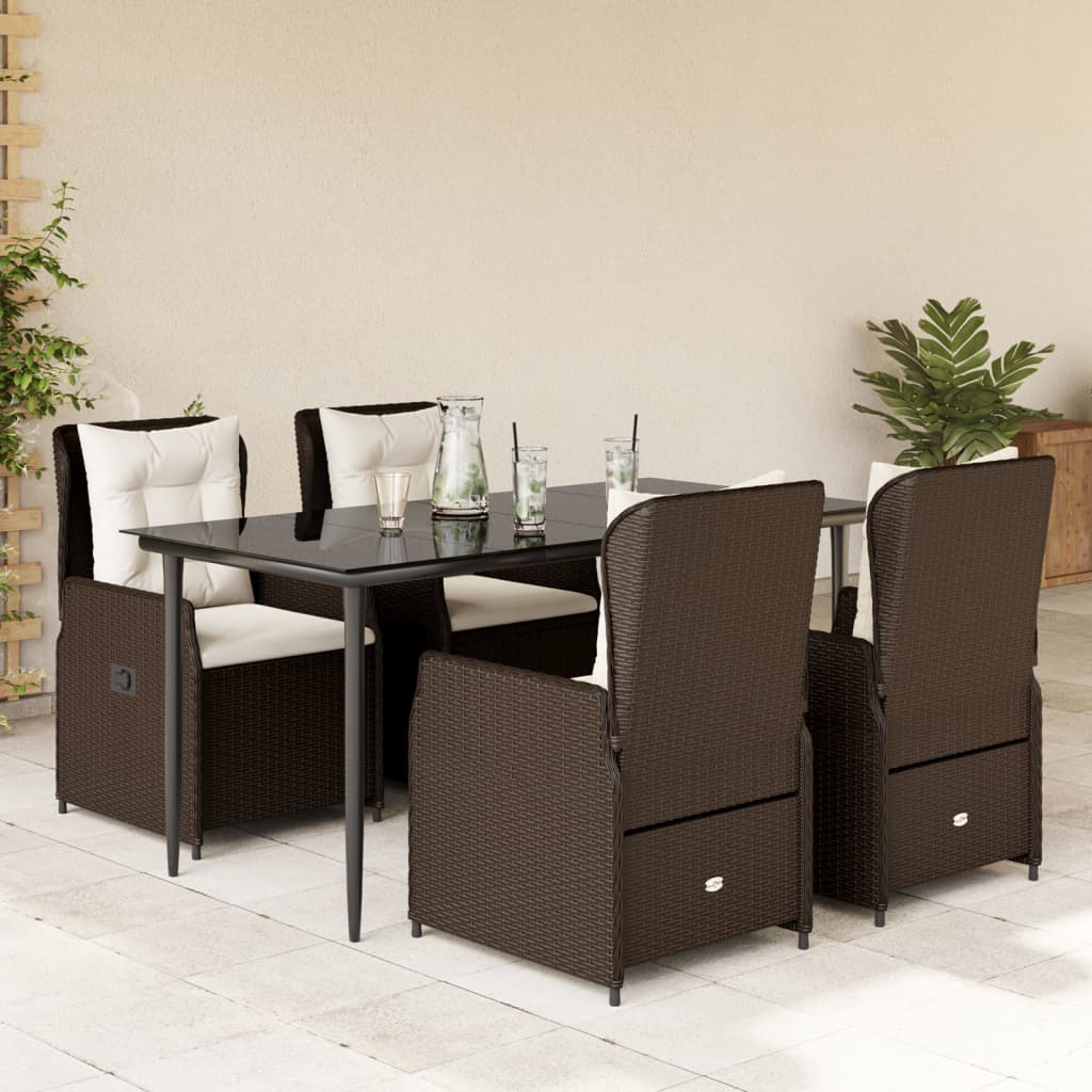 7-Delige Tuinset Met Kussens Poly Rattan