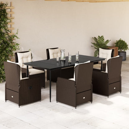 7-Delige Tuinset Met Kussens Poly Rattan