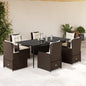 7-Delige Tuinset Met Kussens Poly Rattan