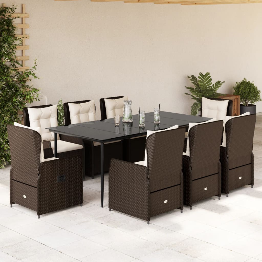 7-Delige Tuinset Met Kussens Poly Rattan