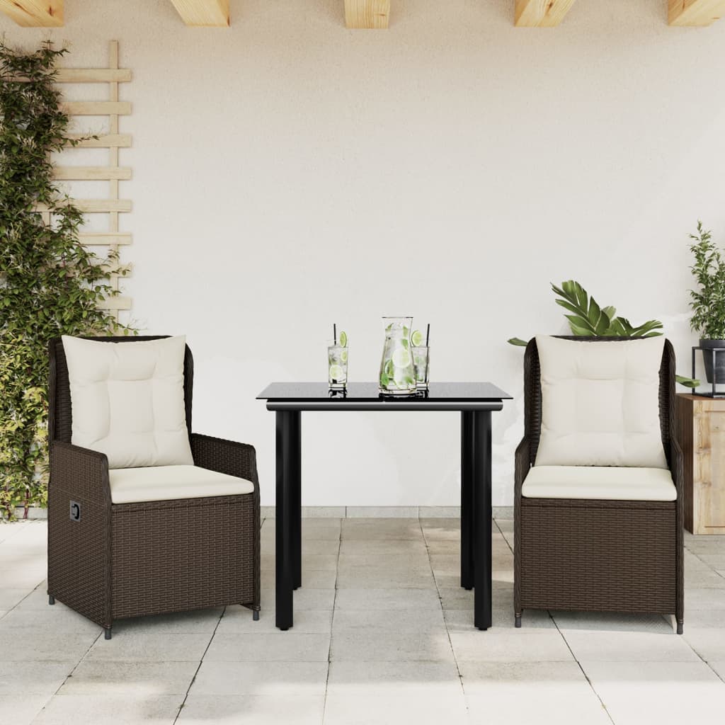 5-Delige Tuinset Met Kussens Poly Rattan