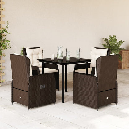 5-Delige Tuinset Met Kussens Poly Rattan