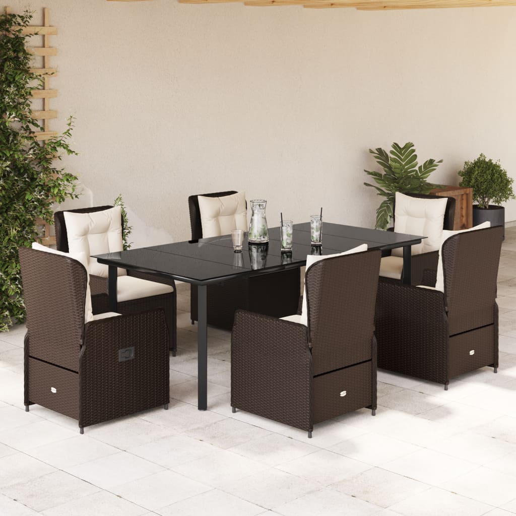 5-Delige Tuinset Met Kussens Poly Rattan