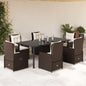 5-Delige Tuinset Met Kussens Poly Rattan