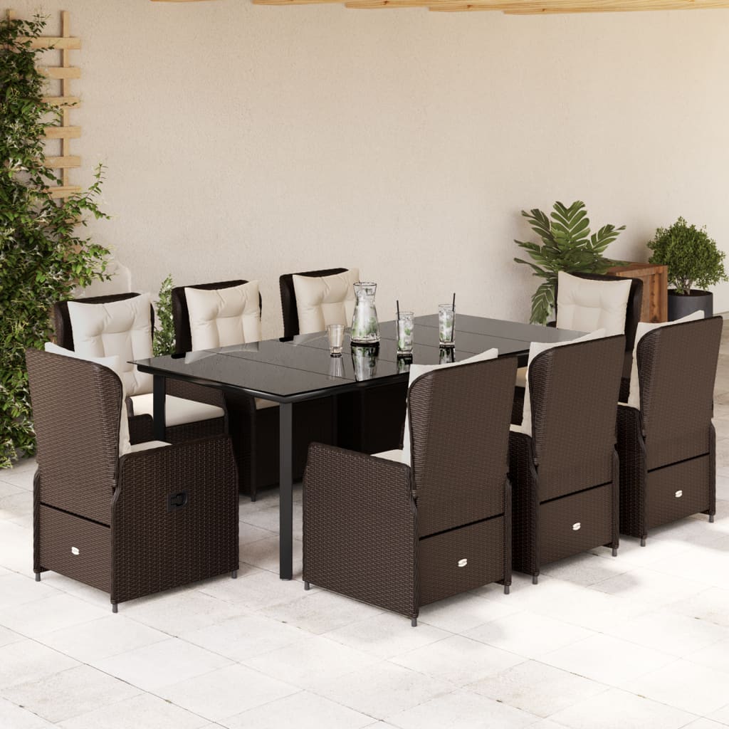 5-Delige Tuinset Met Kussens Poly Rattan