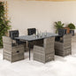 7-Delige Tuinset Met Kussens Poly Rattan