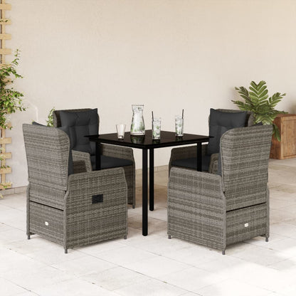 5-Delige Tuinset Met Kussens Poly Rattan