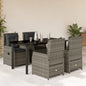 5-Delige Tuinset Met Kussens Poly Rattan