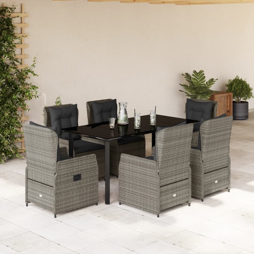 5-Delige Tuinset Met Kussens Poly Rattan