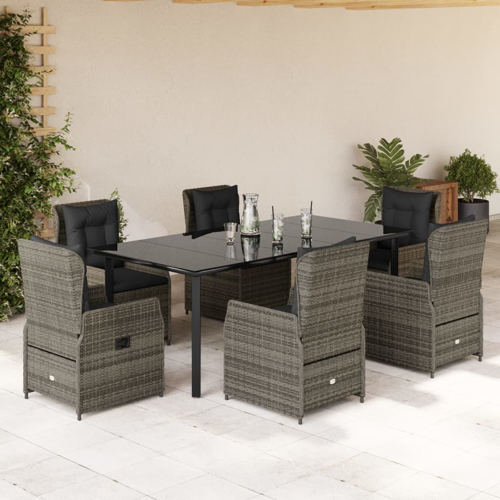 5-Delige Tuinset Met Kussens Poly Rattan