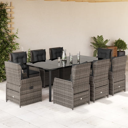 5-Delige Tuinset Met Kussens Poly Rattan