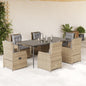 7-Delige Tuinset Met Kussens Poly Rattan
